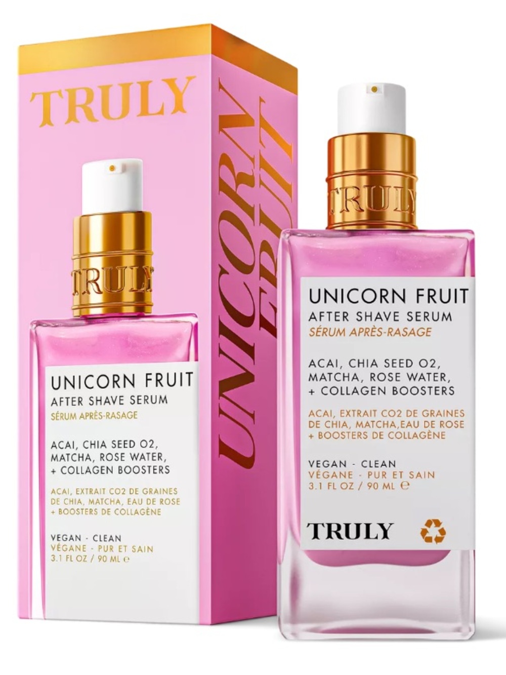 🦄 TRULY Unicorn Fruit After Shave Serum - Pink & Gold